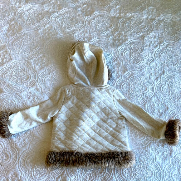 Savannah Faux Fur Trim Coat 12month - Picture 3 of 3